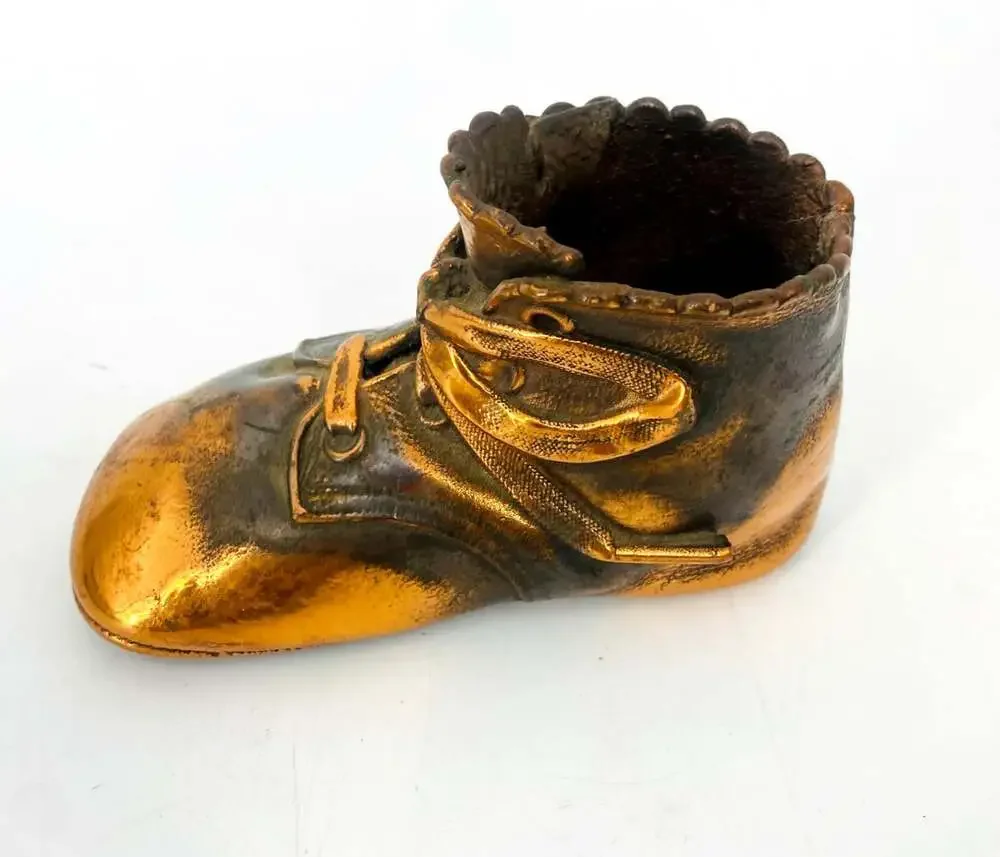 Vintage Bronzed Copper Baby Shoe 4